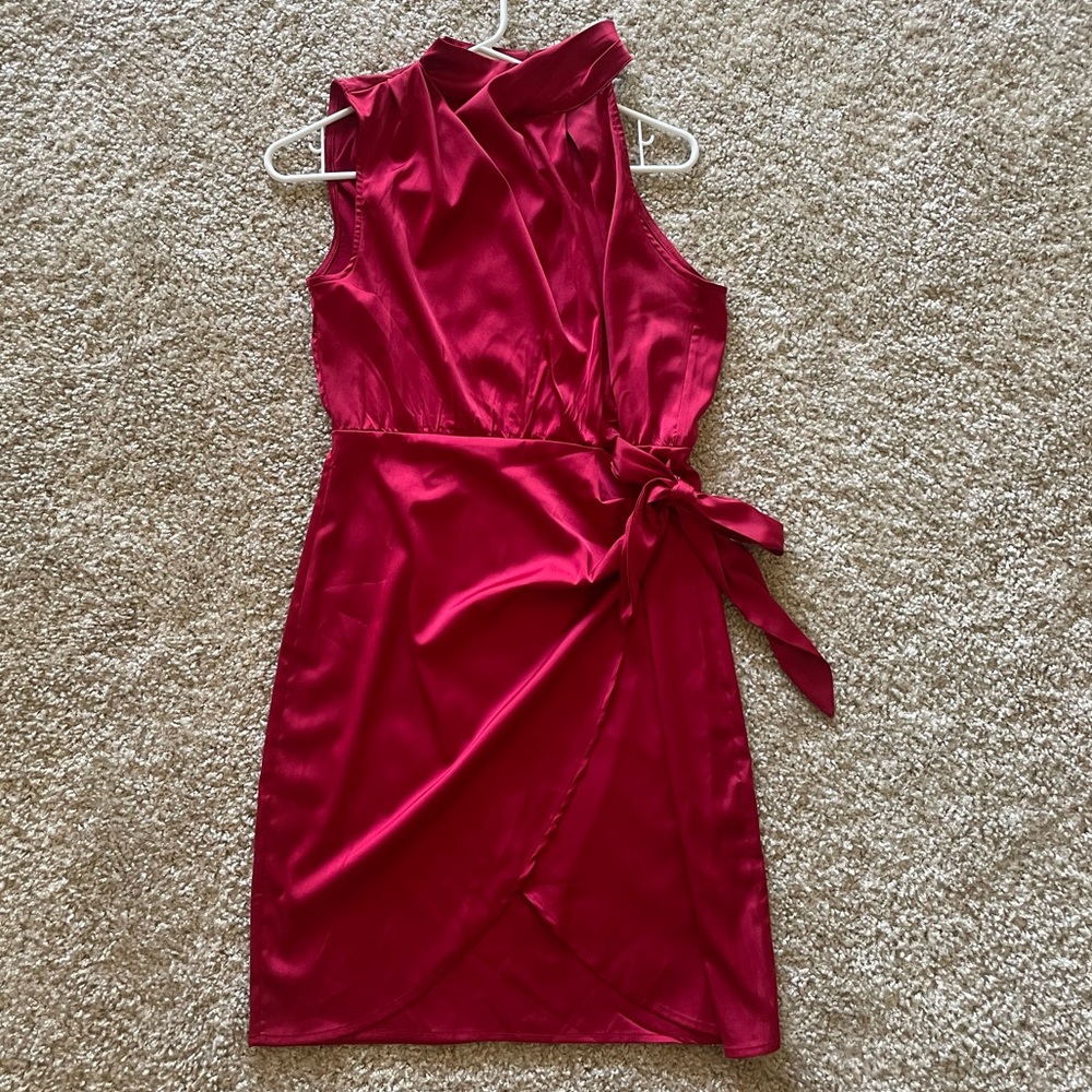 Red cocktail dress